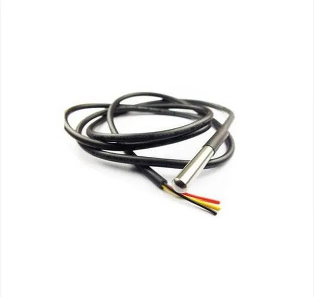 1PCS DS1820 Stainless steel package Waterproof DS18b20 temperature probe sensor 18B20 For Arduino | Инструменты