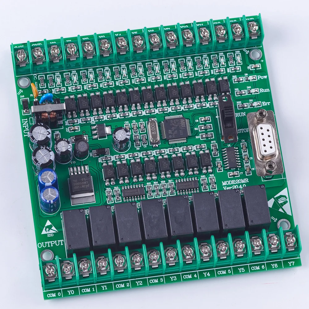 RS232 Serial 6-input 4-output relay control board for automation DIN support
