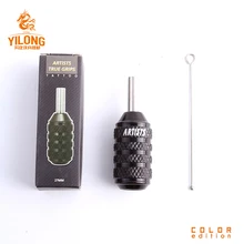 27 мм алюминиевая трубка рукоятки машинки для татуировок с 1 иглой колючей для картриджа иглы татуировки роторной и катушки татуировки пулемет