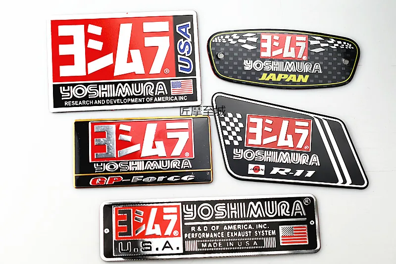 

Aluminum 3D Heat-resistant Motorcycle Exhaust Pipe Sticker Cool Personality For Scorpio Yoshimura Emblem Akrapovic Decal