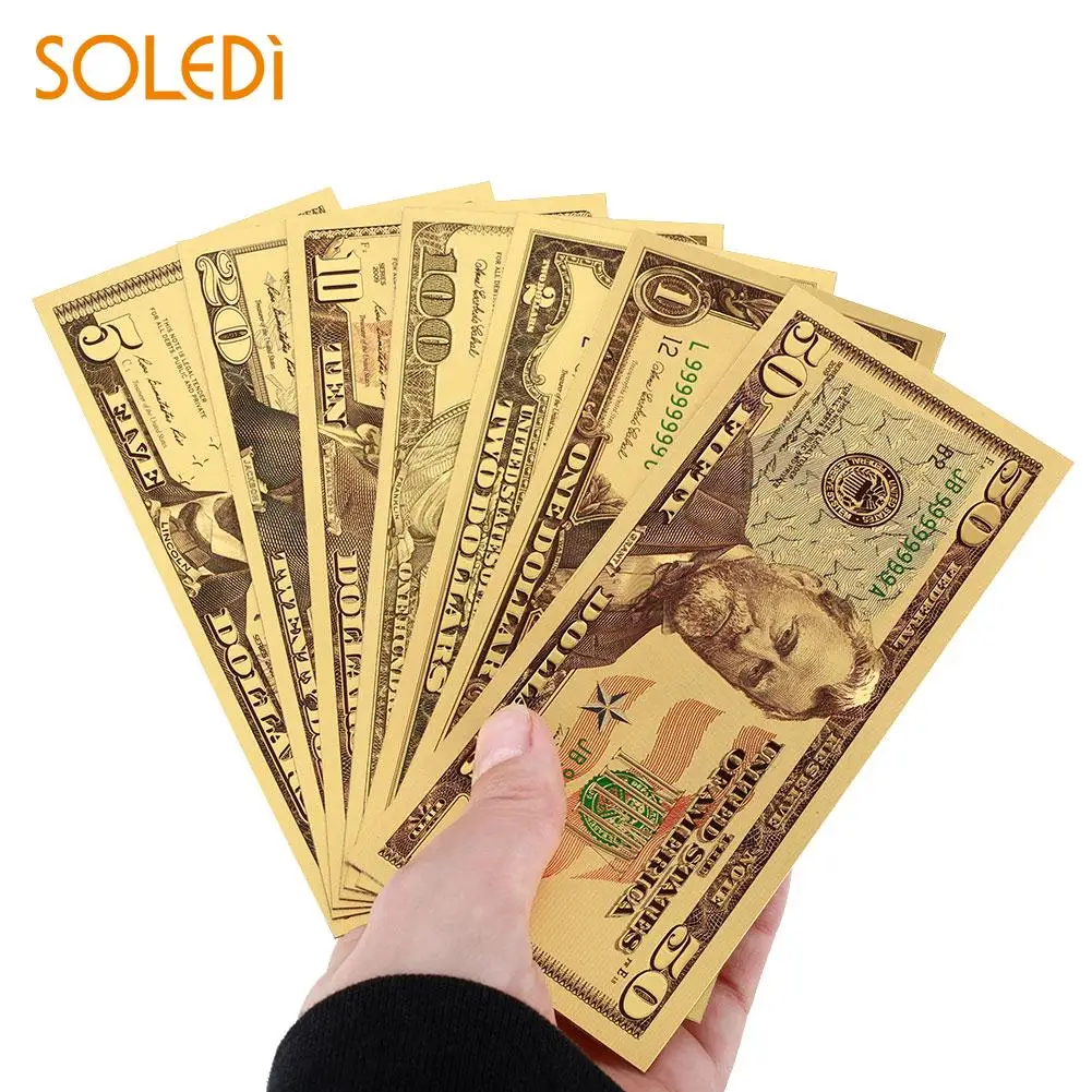 24K Gold Plated Dollars High Quality Gold Collection Antique Plated