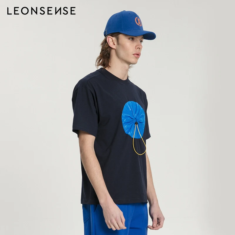 Leonsense/мужская одежда с круглым вырезом коллекция 2018 года летняя стильная