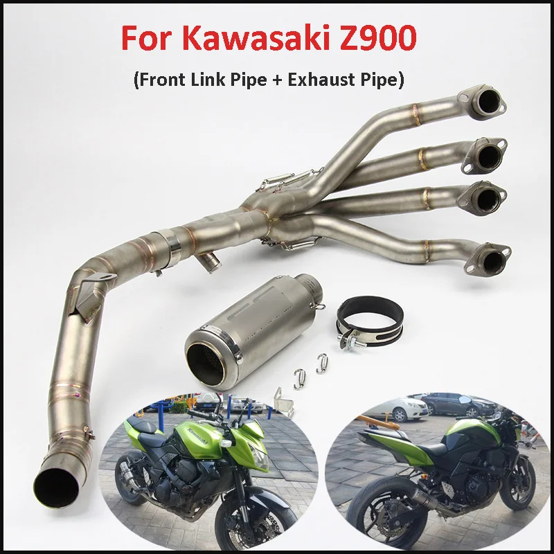 Z900 Motorcycle Full Exhaust Tip Silencer Pipe Stainless Steel Header