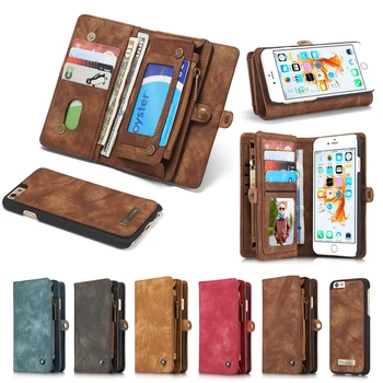 

Genuine Leather Wallet Case For iPhone 8 7 6 6s Plus SE 2020 Vintage Magnet Card Holder Phone Cover Case Bag for iPhone SE 2020