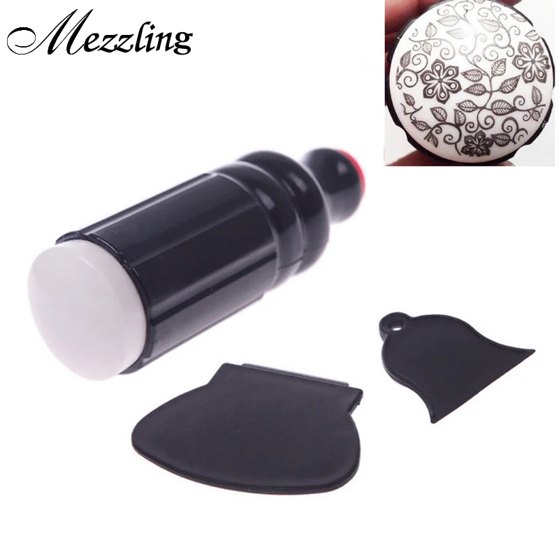 

Hot Professional Nail Art Stamper Scraper Set DIY Polish Transfer Stamp Manicure Stamping Image Plate Tools