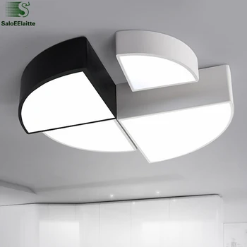 

Modern Geometric Minimalism Fan Shape Metal Led Ceiling Lamp Indoor Lighting For Bedroom PMMA Mask Led Ceiling Light