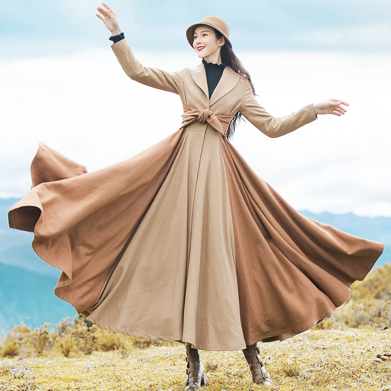 Gratis Verzending Boshow 2019 Nieuwe Lange Maxi Winter Wollen Geul Vrouwen Overjas S-L Warme Dikke Patchwork Jassen Met Grote Zoom Gratis Verzending Boshow 2019 Nieuwe Lange Maxi Winter Wollen Geul Vrouwen Overjas S-L Warme Dikke Patchwork Jassen Met Grote Zoom