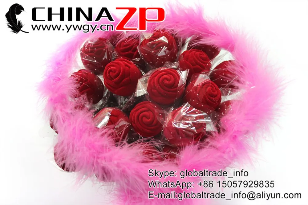 10G Fluffy Marabou Feather Boas-Pink (2)