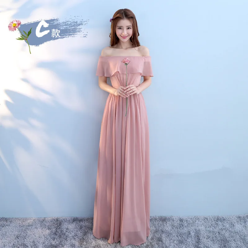 Розовое Элегантное свадебное платье подружки невесты улучшенное китайское женское длинное тонкое Qipao сексуальное длинное шифоновое платье Qipao Vestidos