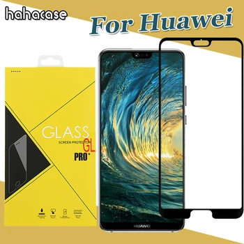 

1000pcs 9H Hardness 3D Curved Full Cover Tempered Glass For Huawei P20 Pro Lite Anti-Scratch Screen Protector With Yellow Box