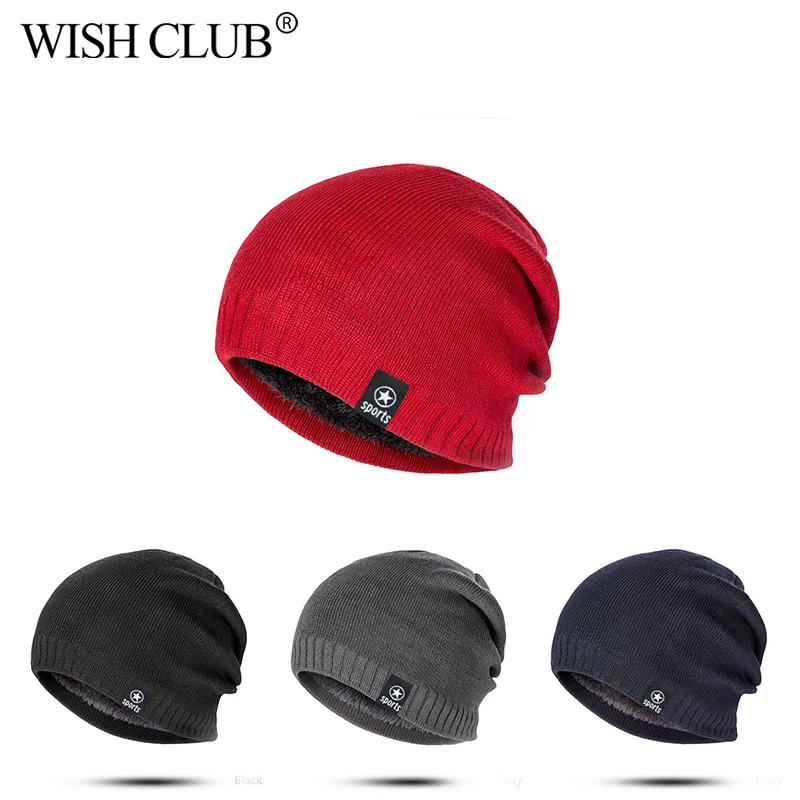 

2019 Hot Winter Hat For Men Women Knitted Plus Velvet Hat 4 Colors Autumn Warm Skullies Beanies Unisex Fashion
