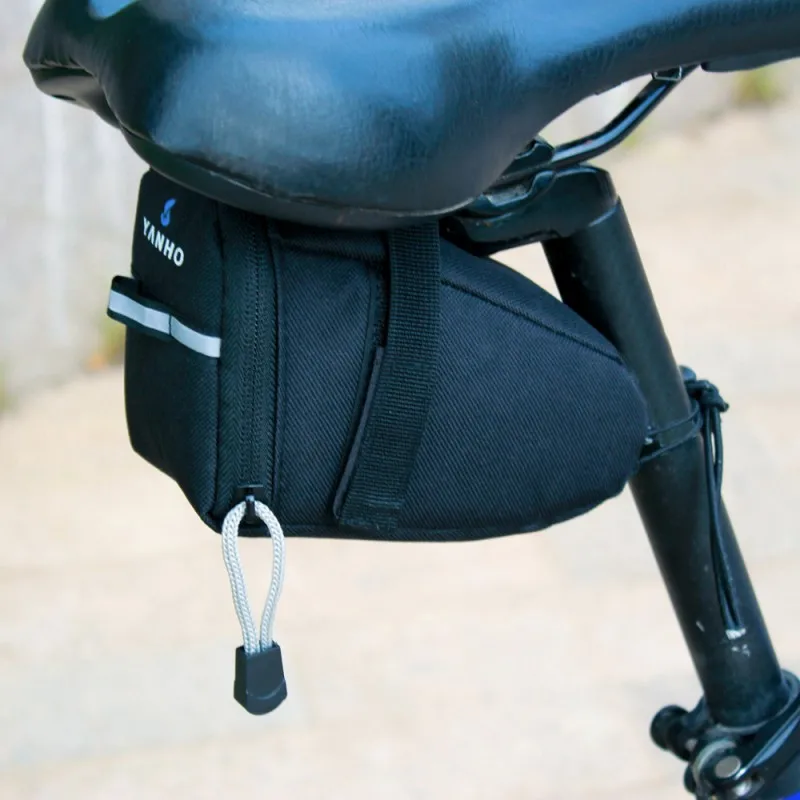 Bicycle Saddle Tail Cushion Riding Bag 8*15*10cm light Mini reflective Design Pouch Holder