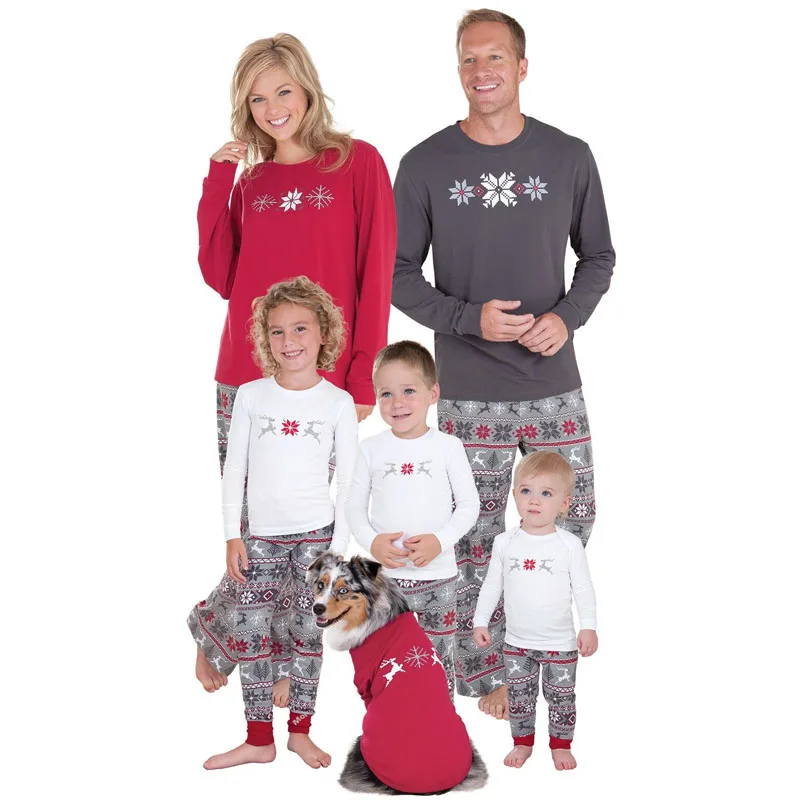 Комплект рождественских пижам Pudcoco; Одинаковая одежда для всей семьи; Мужская и женская одежда для взрослых; одежда для сна с принтом