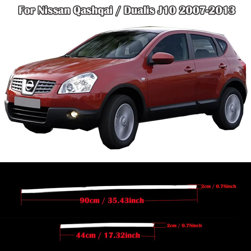 Для Nissan Qashqai Dualis J10 2009 2013 2007 2008 хромированная подкладка боковой двери молдинг