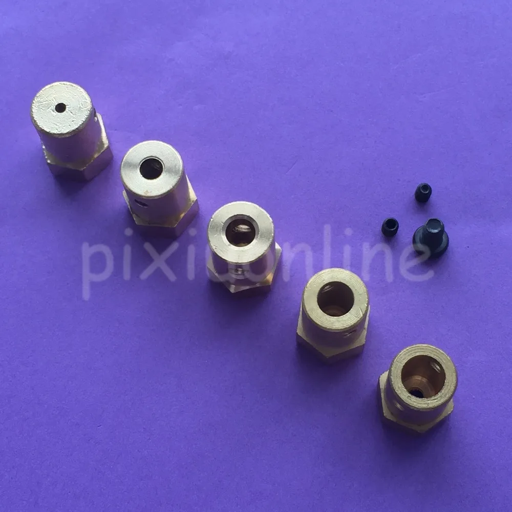 J257Y Brass Shaft Coupling Inner Diameter 2/4/5/6/7mm Hex Couplings