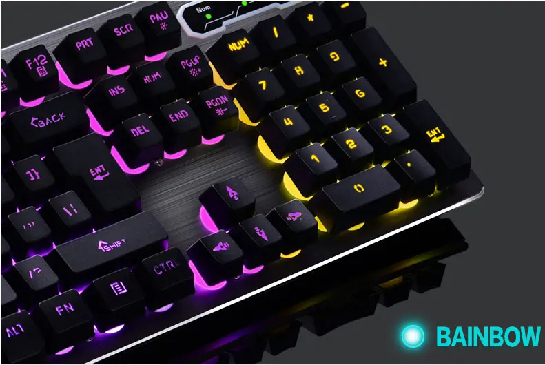 Mk500 teclado sem fio recarregável backlight gaming