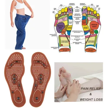 

1 Pair Plantar Fasciitis Shock Magnetic Massage Shoe Insoles Gel Pad Therapy Protective Heel Cracked Foot Skin Care Pain 10.2