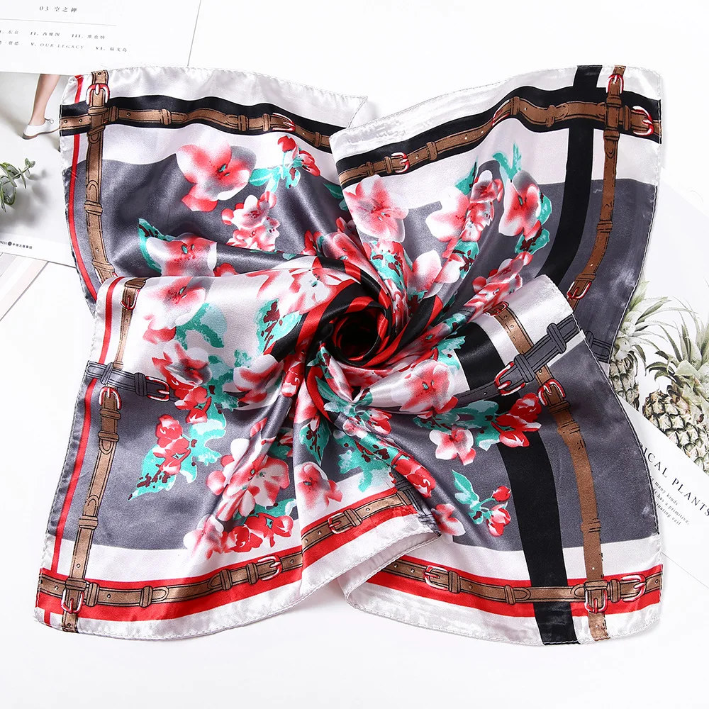 Silk scarf women 60*60cm New Print fashion scarves small squares Head
