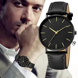 2019 Geneva мужские часы ультра-тонкие мужские простые сплав случае Синтетическая кожа аналоговые кварцевые спортивные часы бизнес класса Relogio