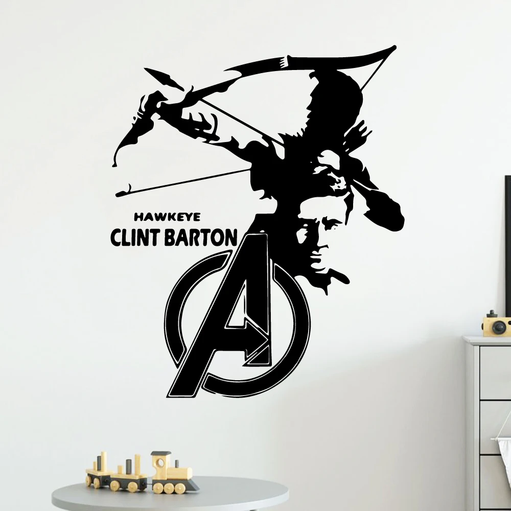

Super Hero Clint Barton Wall Stickers Vinyl Decor For Kids Rooms Living Room Decoration Decal