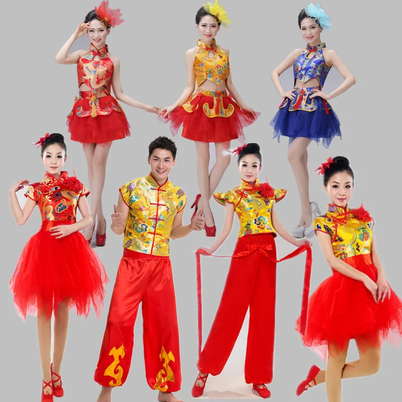 

New drum costumes classical Chinese modern dance costume for men and women