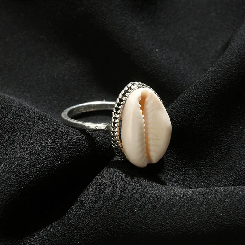 2018 Hot New Arrival Fashion Gorgeous White Jewelry Ring Shell Wedding Bridal Gifts Rings for women Ring Set wholesale J19#N (4)