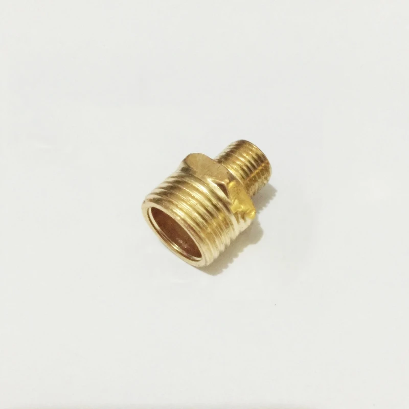 

1/4" x 1/2" BSP Male Connection Hex Copper Plating Pipe Adapter Coupler Connector For Fuel Gas Water