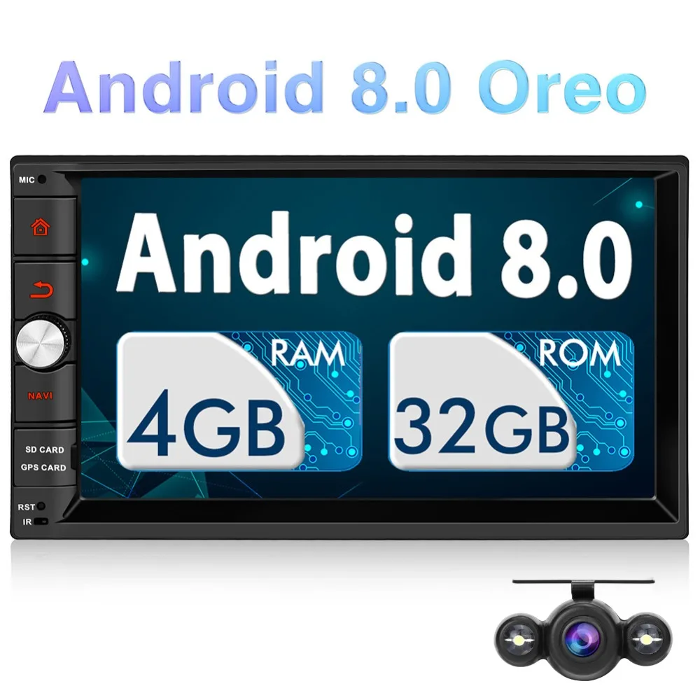 

Pumpkin Octa Core RAM 4G ROM 32G 2 Din 7''Android 8.0 Universal Car Radio Audio Stereo NO DVD GPS Navigation Fast Boot Headunit