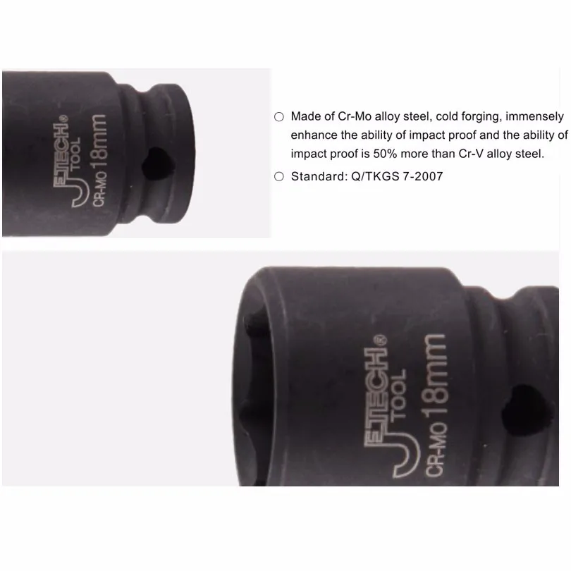 3-8 short impact socket des industrial grade