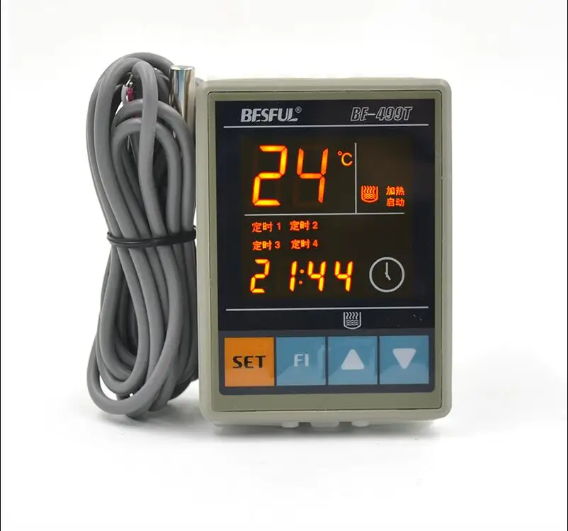 

Free shipping Bihe BF-499T four time timing thermostat intelligent heating temperature controller adjustable temperature switch