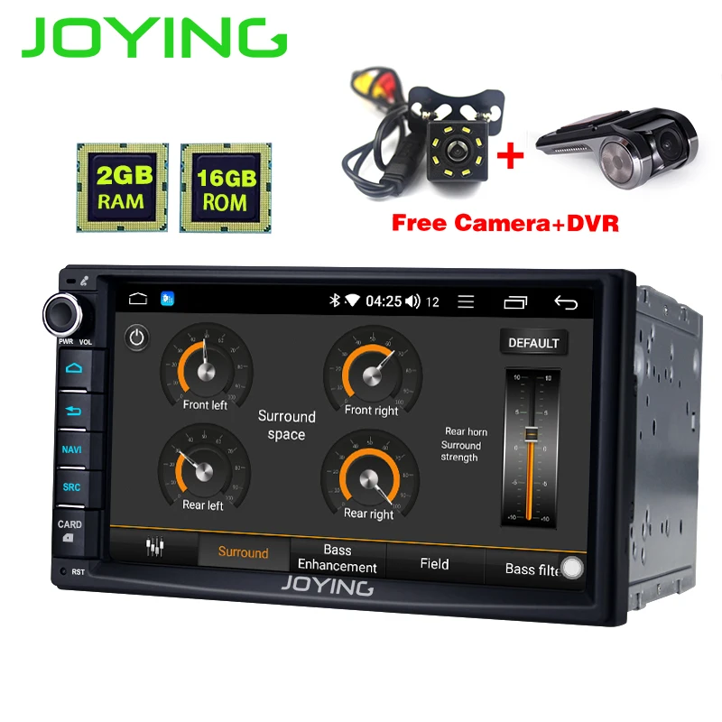 

JOYING 2GB car multimedia stereo player split Screen Voice Command Octa Core car radio player 1024*600 DSP with free Camera&DVR