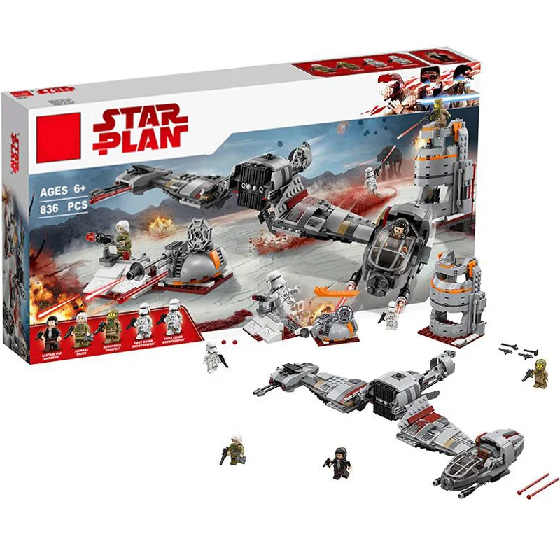 

New arrive 836Pcs Compatible Legoing Star plants Wars Defense Aircraft Model Building Block Toys Figure Gift For Children birth