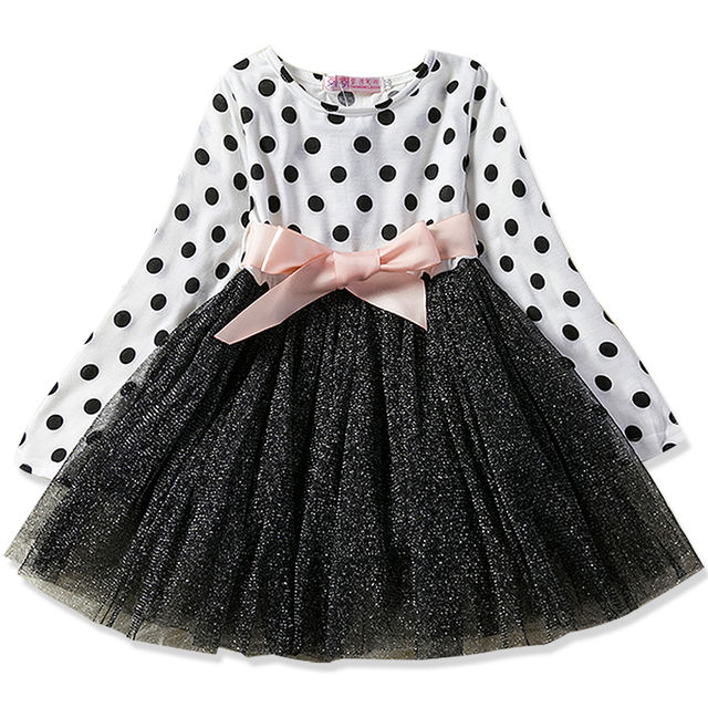 Spring Autumn Long Sleeves Children Girl Clothes Casual School Dress for Girls mini Tutu Dress Kids Girl Party Wear Clothing