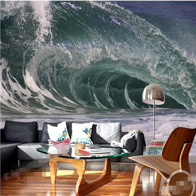 Wall Wallpaper 3d Art Background Photography Artistic Ocean Sea Spray Hotel Bedroom Mural Custom Painting Wall Wallpaper 3d Art Background Photography Artistic Ocean Sea Spray Hotel Bedroom Mural Custom Painting