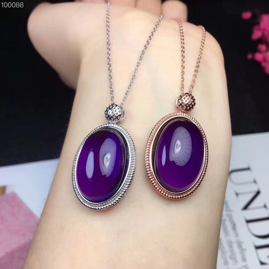 KJJEAXCMY boutique jewels 925 Подвеска из чистого серебра с натуральным аметистом|Подвески| |