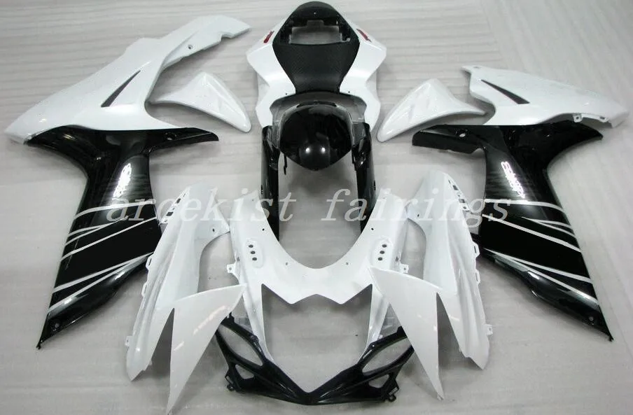 3 Подарки ABS пресс-форм мотоциклетные Обтекатели для Suzuki GSX-R600 GSX-R750 K11 2011- для детей 11, 12, 13, 14, 15, обтекатель КУЗОВ белого и черного цвета