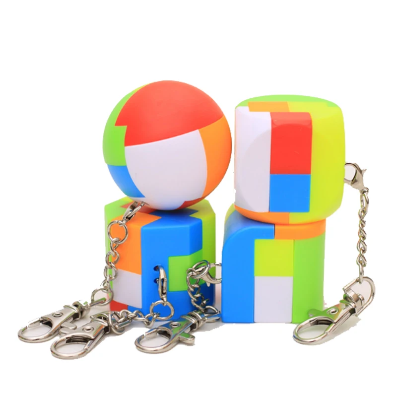 Mini Keychain Magic Speed Cube Colorful Cute Children Toys Education Learning Toy For Child Kids