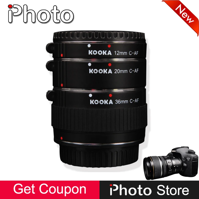 

Copper 12mm 20mm 36mm Macro Extension Tube Set for Canon EF EFS SLR Camera Lens AF Auto Focus 70D 5D2 5D3 7D 6D 650D 600D 550D