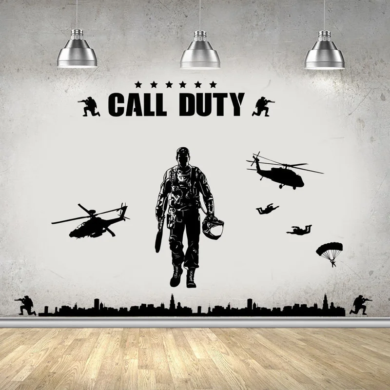 Us 11 18 30 Off Army Military Soldier Wall Stickers For Kids Rooms Nursery Children Boys Bedroom Vinyl Wallpaper Art Decor Poster Decals Yy137 In