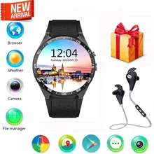 Kw88 android 5.1 smart watch telefon mtk6580 cpu 1,39 zoll 400*400 bildschirm 2.0mp kamera smartwatch für apple moto huawei sony