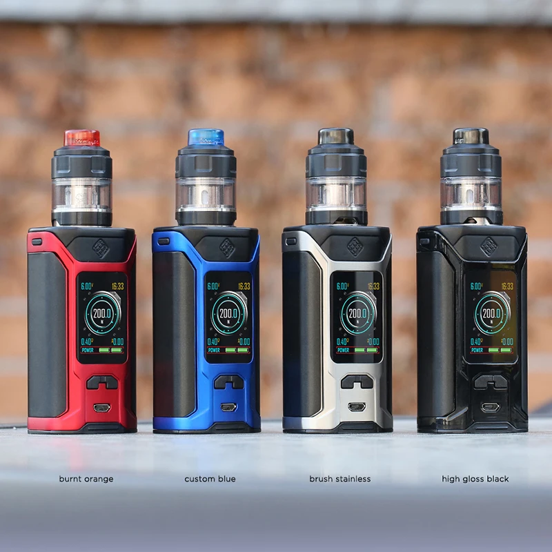Wismec Sinuous Ravage230 набор 200 Вт электронная сигарета мощный бокс мод и 2 мл/4 мл бак GNOME Evo