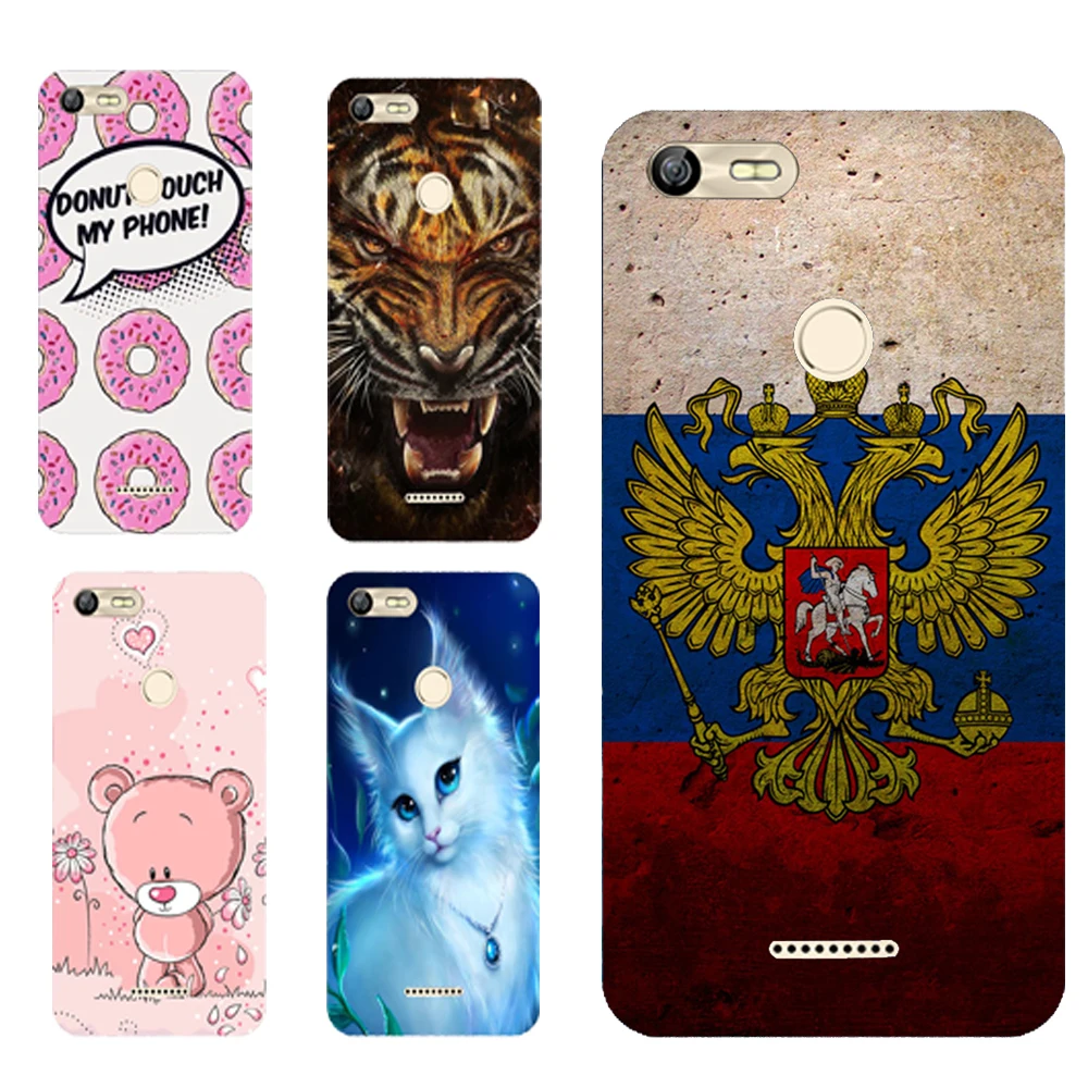 

For BQ 5204 Phone Cases Russia Flag Pattern Back Cover for BQ-5204 Strike Selfie Print TPU Case Shell Bag Housing