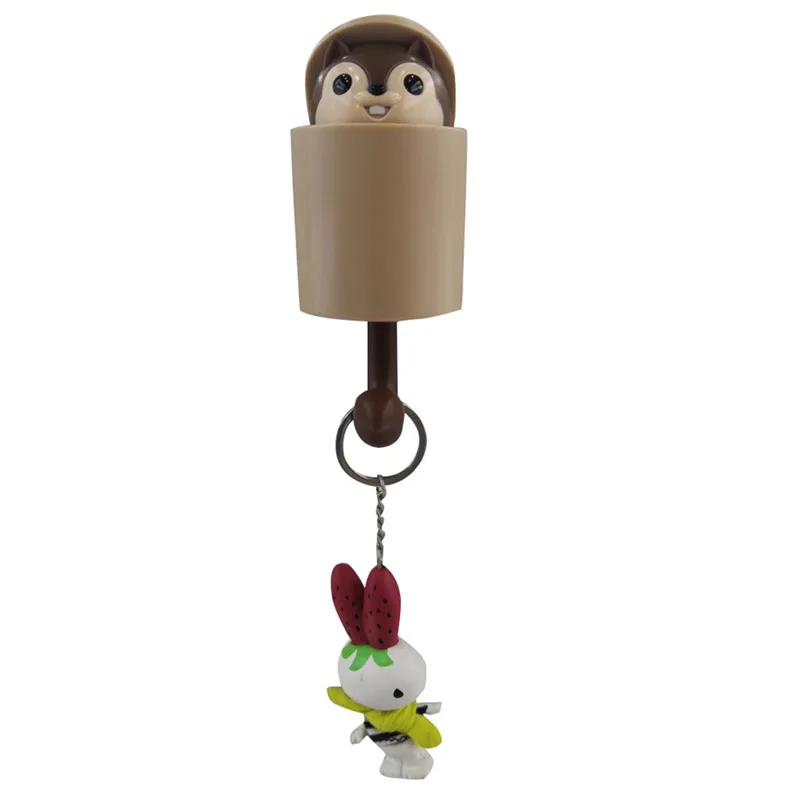 Squirrel Wall Hook Adhesive Home Cartoon Cute Hanger Key Umbrella Towel Cap Coat Multi-Purpose Hooks Hot sale #3A08 (1)