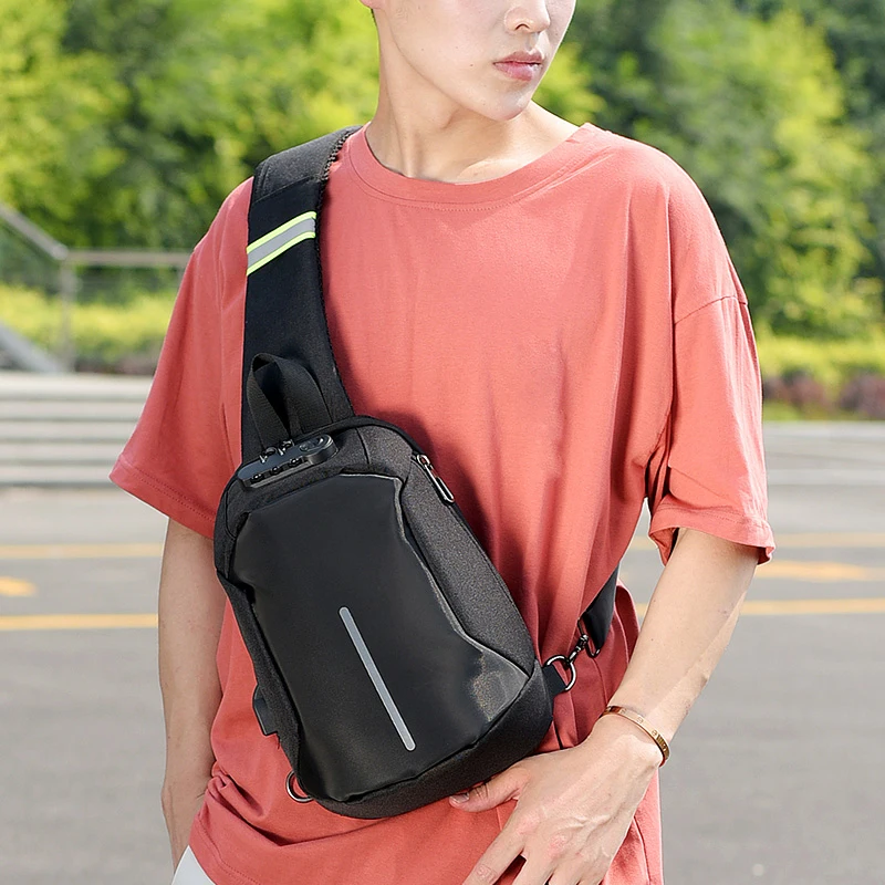 Модный мужской маленький рюкзак с защитой от кражи, перезаряжаемый через USB, женские сумки через плечо для мальчиков и девочек, сумка на одно плечо, рюкзаки