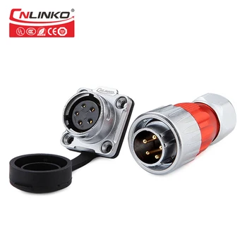 

Cnlinko CE/ROHS M20 Industry 500V 12A Power Connector 5pin Waterproof Connector LED Out Door Male Plug Connector with Dust Cover