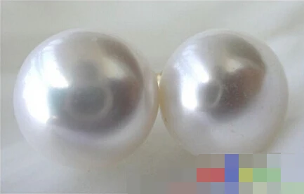 

hot sell new - free shipping 00356 WHITE ROUND FRESHWATER PEARL STUD EARRING
