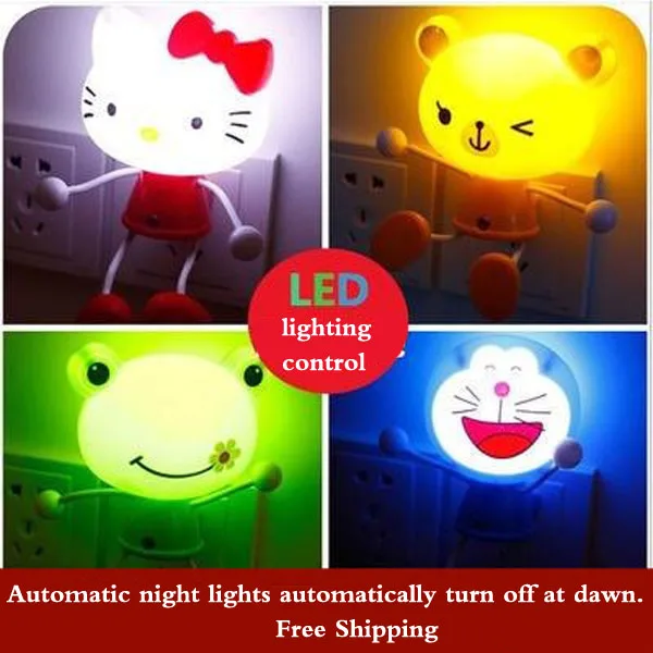 М 5 шт./лот креативная энергосберегающая Ночная лампа мультяшная Светодиодная с