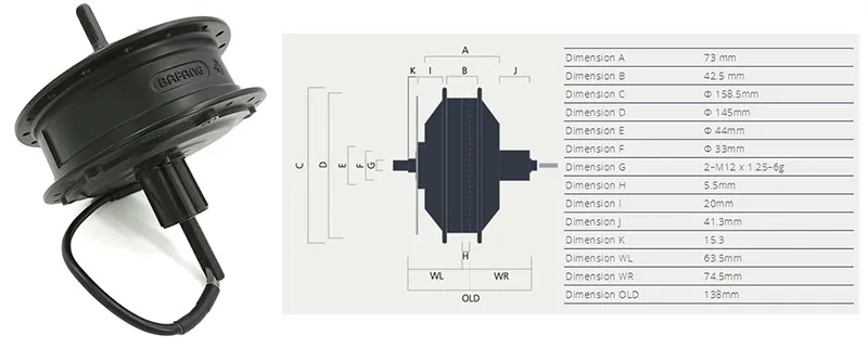 Flash Deal BAFANG 8fun brand 36V 350W 48V 500W Electric bike conversion kit  SWX02 without battery LED LCD display RM G020.350/500.D DC 6