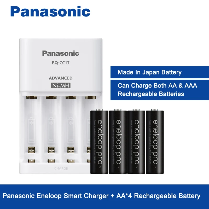 Panasonic Smart Charger + AA*4 High Capcity Rechargeable Battery