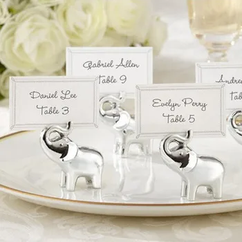 

Free Shipping 20PCS Good Luck Elephant Place Card Holder Favors,Party Favors Table Decoration Wedding Favors